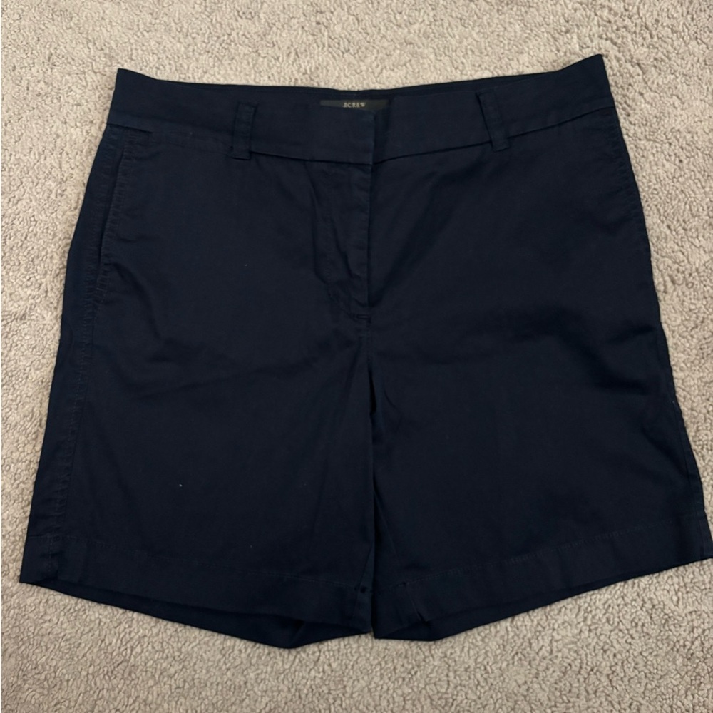 J Crew Women’s Chino Navy Blue Shorts 6‎